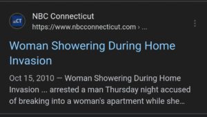 Woman Showering During Home Invasion